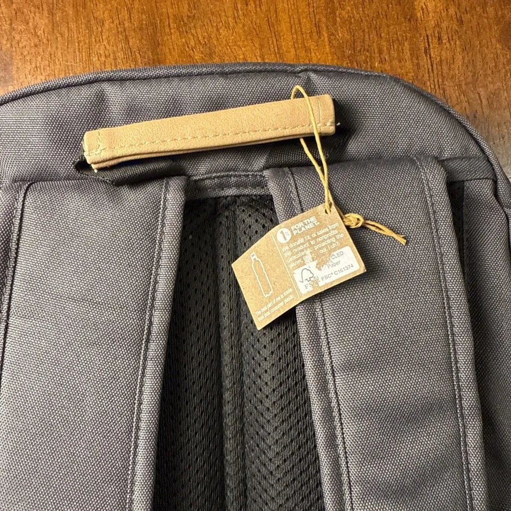 eBay Logo Backpack Gray Laptop Bag Embroidered Casual Travel Book Bag